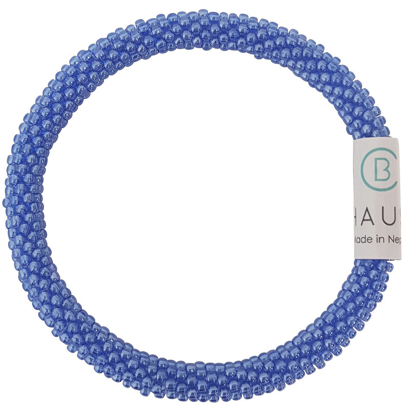 Cobalt Lustered Blue Roll - On Bracelet