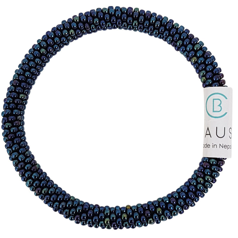Metallic Cosmos Blue Roll - On Bracelet