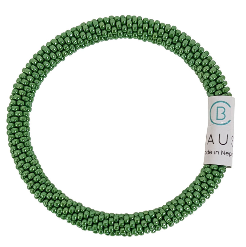 Lustered Mint Green Roll - On Bracelet