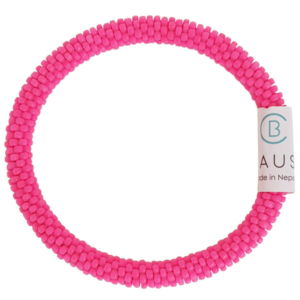 Hot Pink Matte Roll - On Bracelet