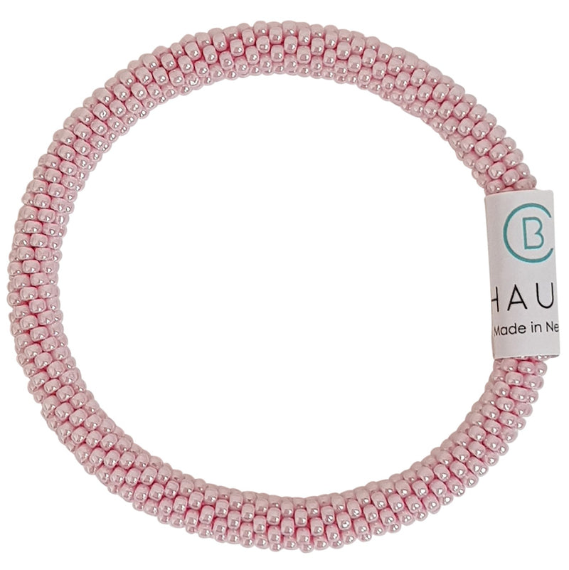 Ceylon Soft Pink Roll - On Bracelet