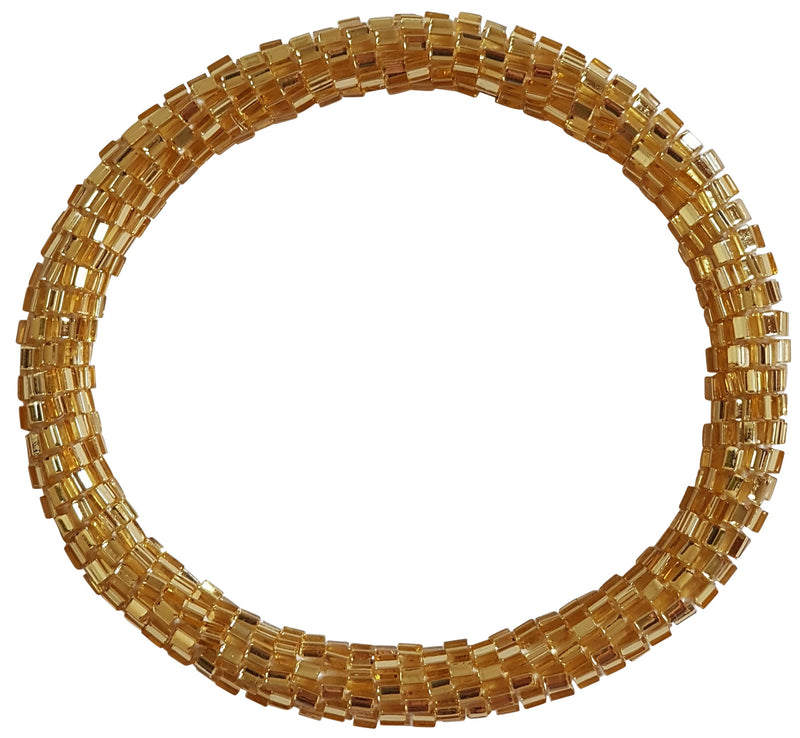 Gold Glitz Roll - On Bracelet