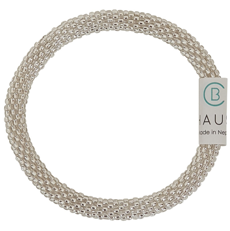 Silver Crystal Roll - On Bracelet