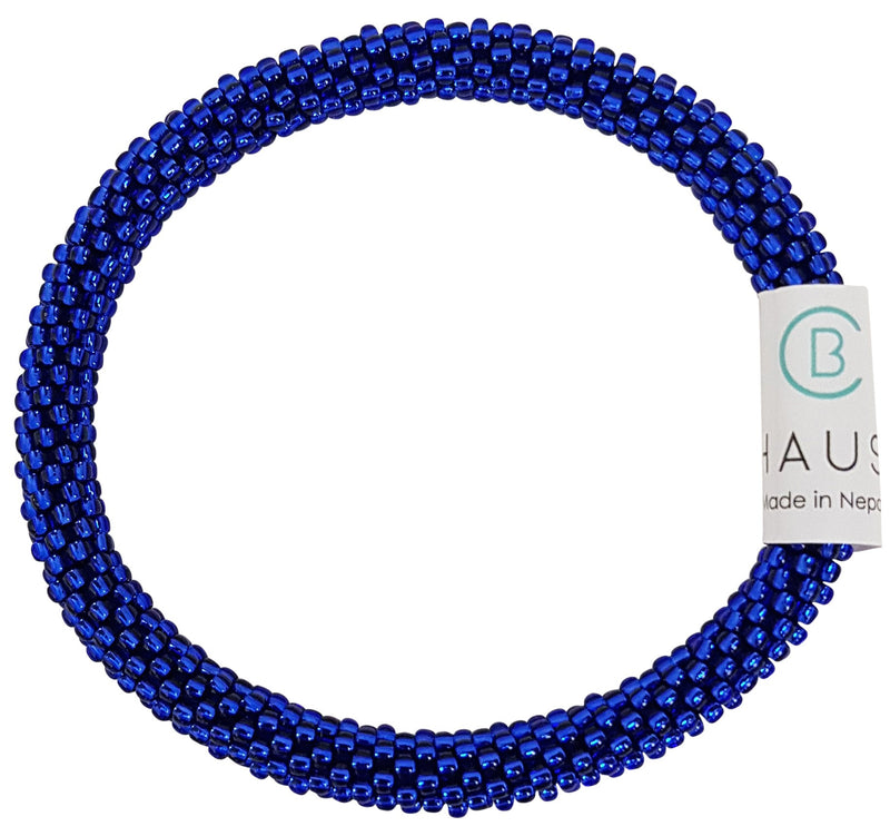 Cobalt Blue Roll - On Bracelet