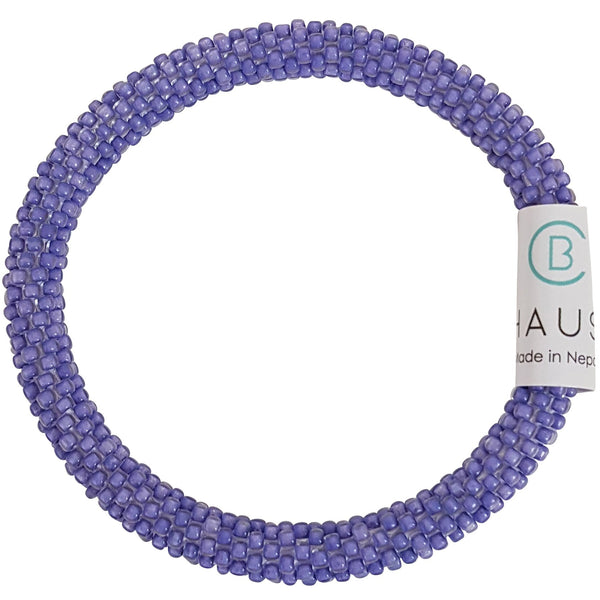 Neon Purple Lined Roll - On Bracelet