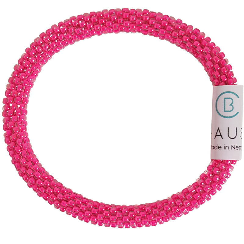 Neon Pink Gloss Roll - On Bracelet