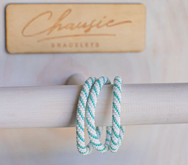 "Bailey" Sea Green Roll - On Bracelet