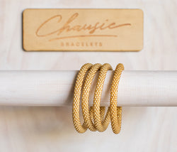 Frosted Gold Roll - On Bracelet
