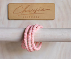 Innocent Pink Frosted Roll - On Bracelet