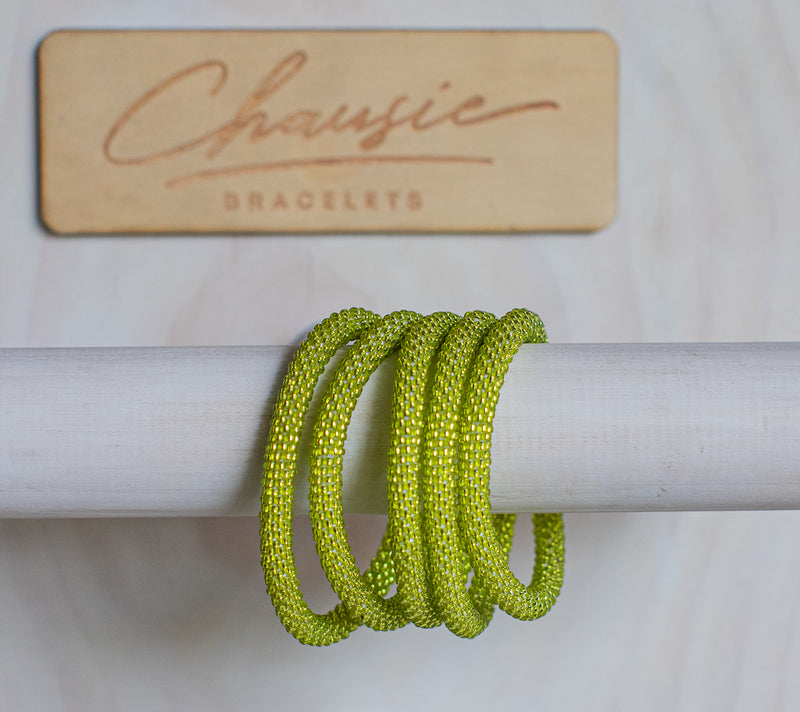 Lime Green Roll - On Bracelet