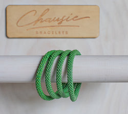 Lustered Mint Green Roll - On Bracelet