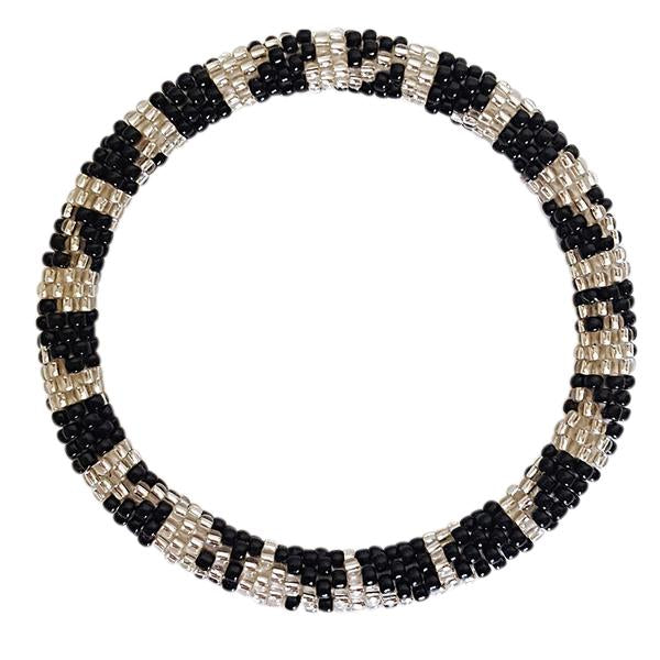 "Paula Silver/Black" Roll - On Bracelet
