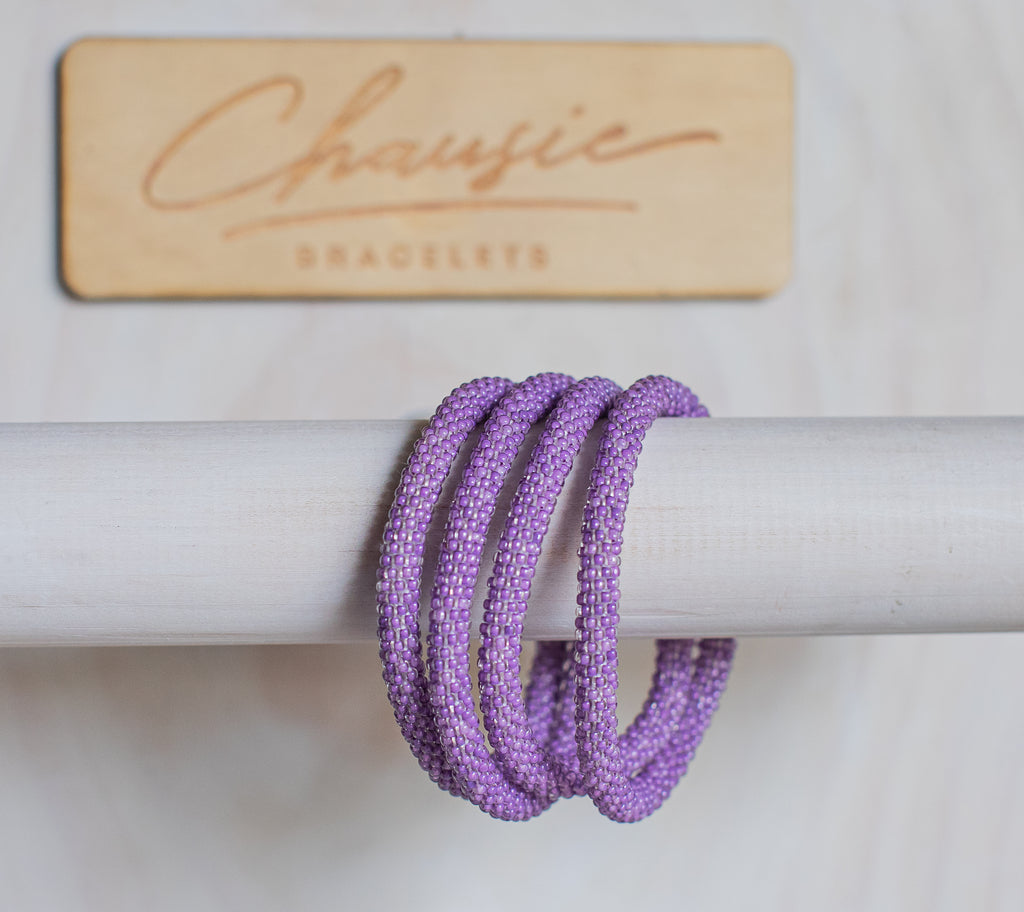 Purple Wisteria Roll - On Bracelet – Chausie