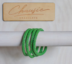 Rainbow Mint Green Roll - On Bracelet
