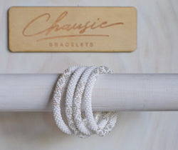 "Sarah Silver" Roll - On Bracelet