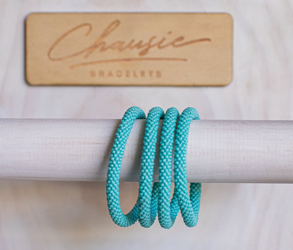 Turquoise Blue Roll - On Bracelet